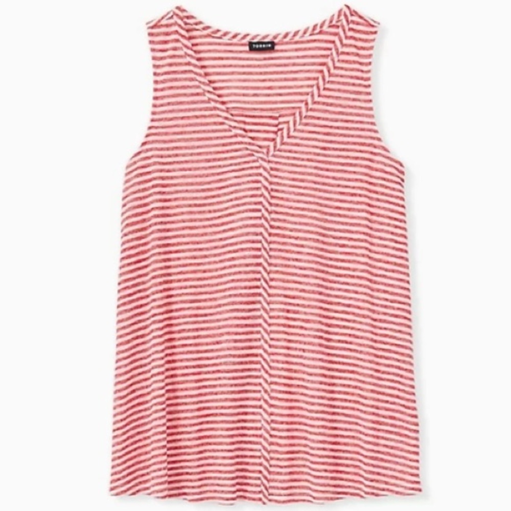 Torrid red white stripe jersey swing tank
